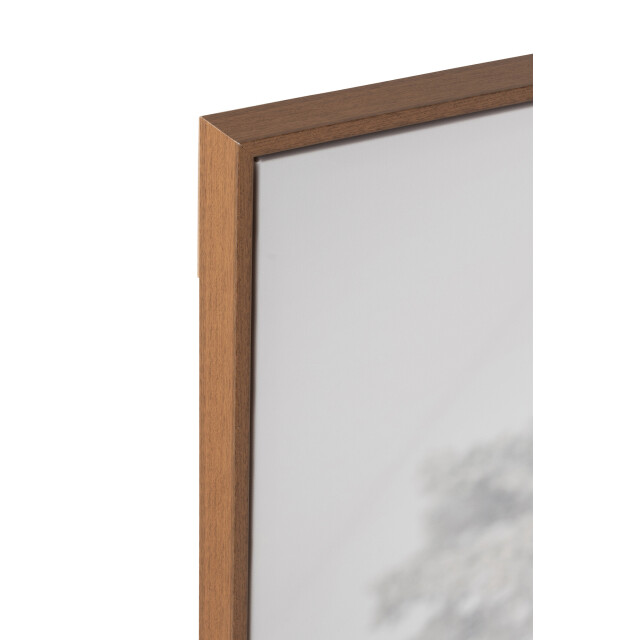 J-Line Wall deco landscape yak pinewood/polyresin white/brown 47739 large