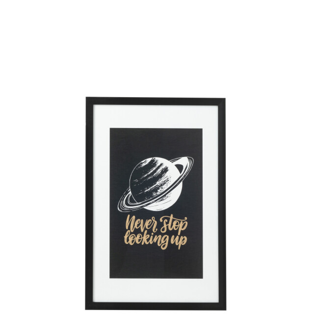 J-Line Wall deco moon paper/plastic black 30101 large