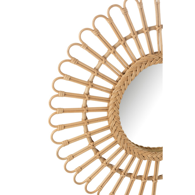 J-Line Mirror ellen round rattan natural small 20778 large