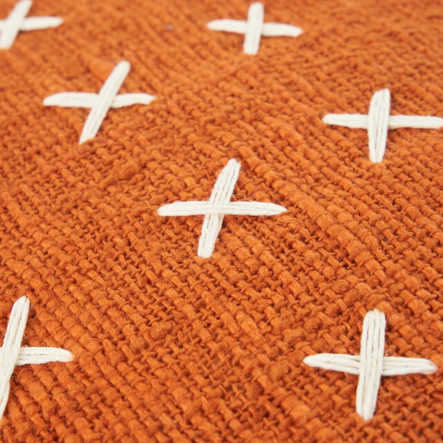 Bazar Bizar The zillion kiss cushion cover terracotta white BARI012TW-50x50 large