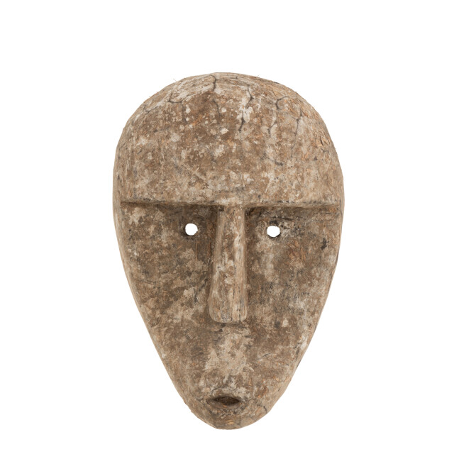 J-Line Figuur abstract voor muur of pin alabasia hout grijs 15748 large