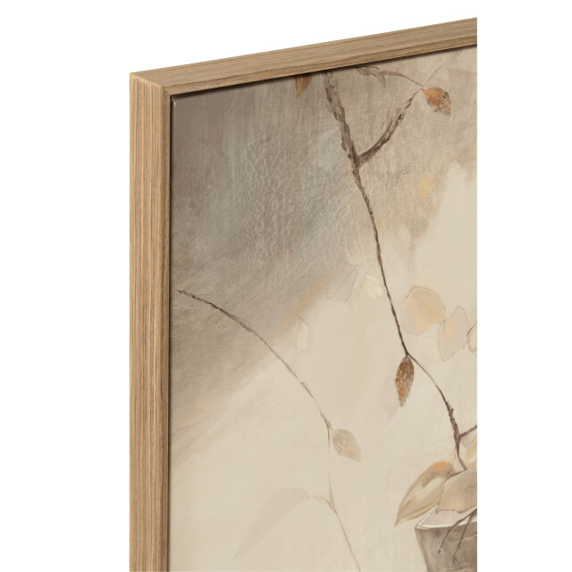 J-Line Painting bog acrylic/canvas white/natural 52399 large