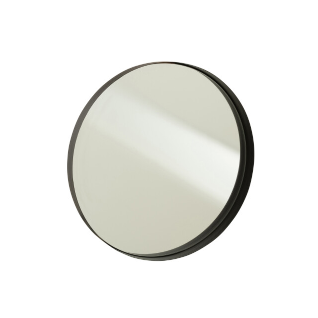 J-Line Mirror round border metal black large 18575 large