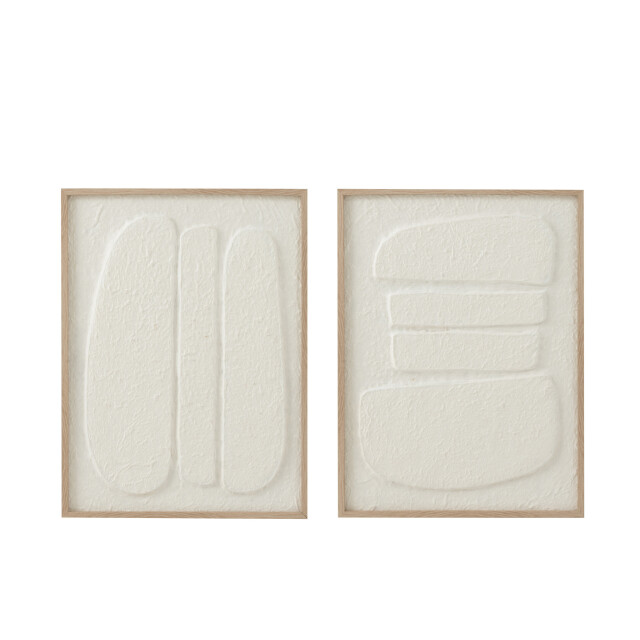 J-Line Painting cells paper white assortment of 2 42716 large