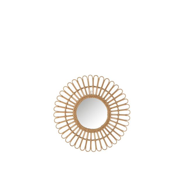 J-Line Mirror ellen round rattan natural small 20778 large