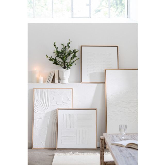 J-Line Painting lines canvas white assortment of 3 42717 large