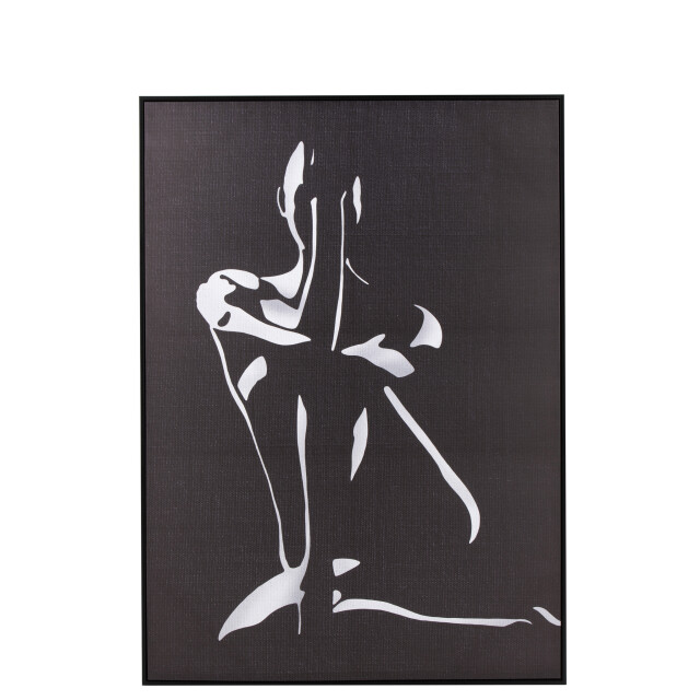 J-Line Frame woman canvas/wood white/black 23607 large