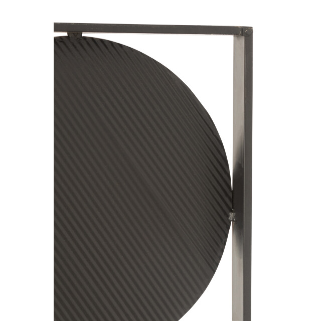 J-Line Wanddecoratie ronden ijzer glas zwart 15885 large