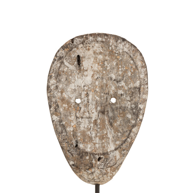 J-Line Figuur abstract voor muur of pin alabasia hout grijs 15748 large