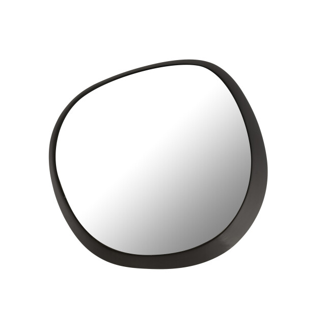 J-Line Wall mirror round metal/glass black large 46186 large