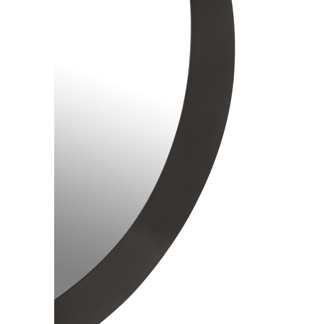 J-Line Wall mirror round metal/glass black large 46186 large