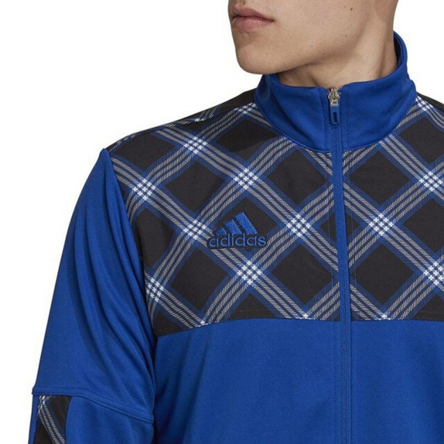 Adidas Heren tiro geruit trainingsjack met logo UTPP4615_blue large