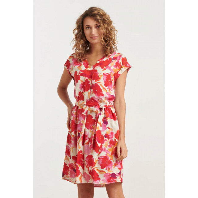 Smashed Lemon 35174 jurk off white red 35174 large