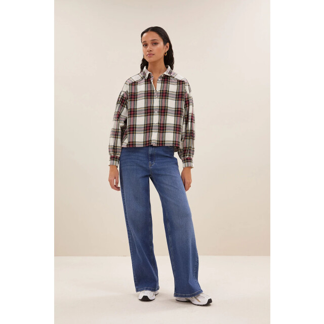 By-Bar Amsterdam 25512055 sarah short check blouse 25512055 Sarah short check blouse large