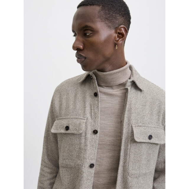 Jack & Jones jprrayle melange solid l/s overshir 12286840 ermine 05633.840.0122 large