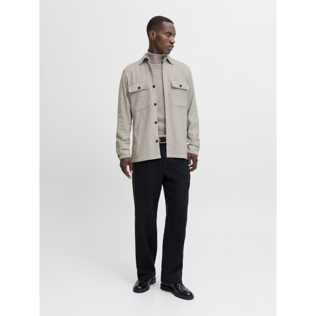 Jack & Jones jprrayle melange solid l/s overshir 12286840 ermine 05633.840.0122 large