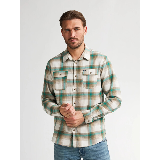 Petrol Industries Heren overshirt m-3050-sil428 6176 snooker green Petrol Overshirt M 3050 SIL428 6176SnookerGreen large