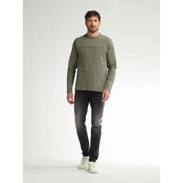 Petrol Industries Heren longsleeve- m-3050-tlr604 6174 mossy stone Petrol Trui M 3050 TLR604 6174MossyStone large