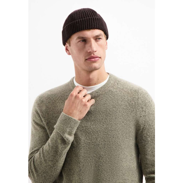 No Excess Pullover crewneck soft wool blend sand 29210822-015 large