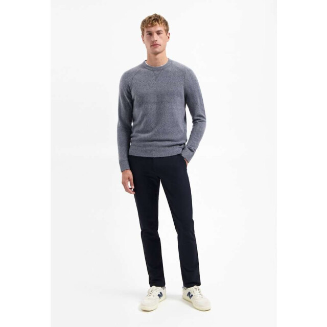 No Excess Pullover crewneck soft wool blend washed blue 29210822-137 large