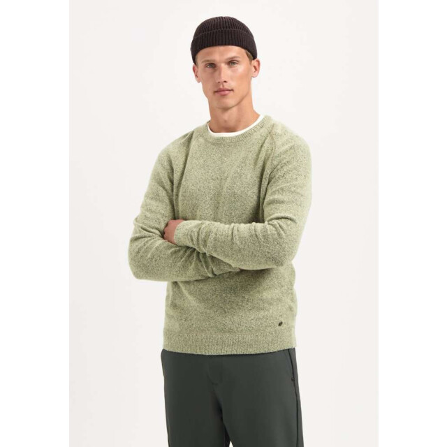 No Excess Pullover crewneck soft wool blend light moss 29210822-197 large