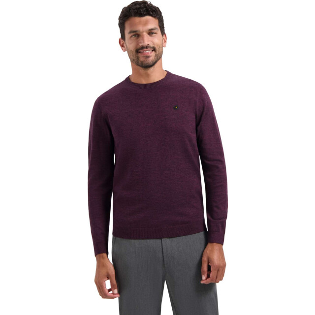 No Excess Pullover crewneck 2 coloured melang dark wine 29210880SN-164 large