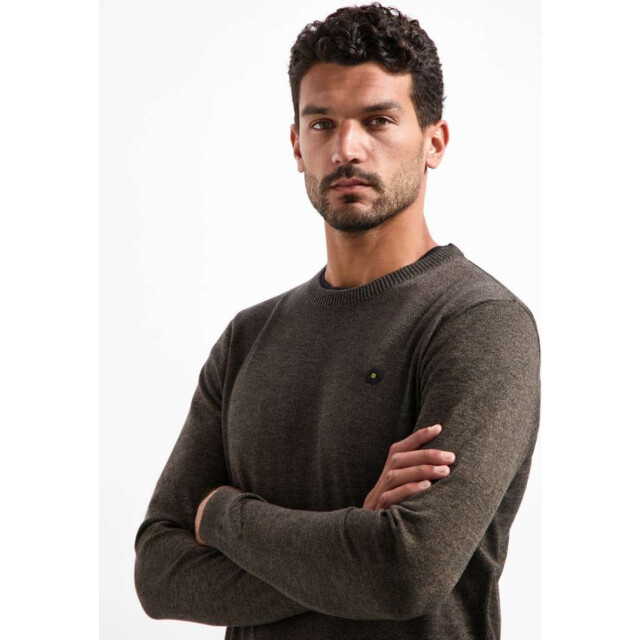 No Excess Pullover crewneck 2 coloured melang taupe 29210880SN-044 large