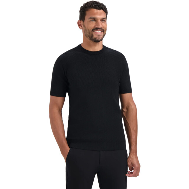No Excess Pullover short sleeve crewneck soli black 29240816-020 large