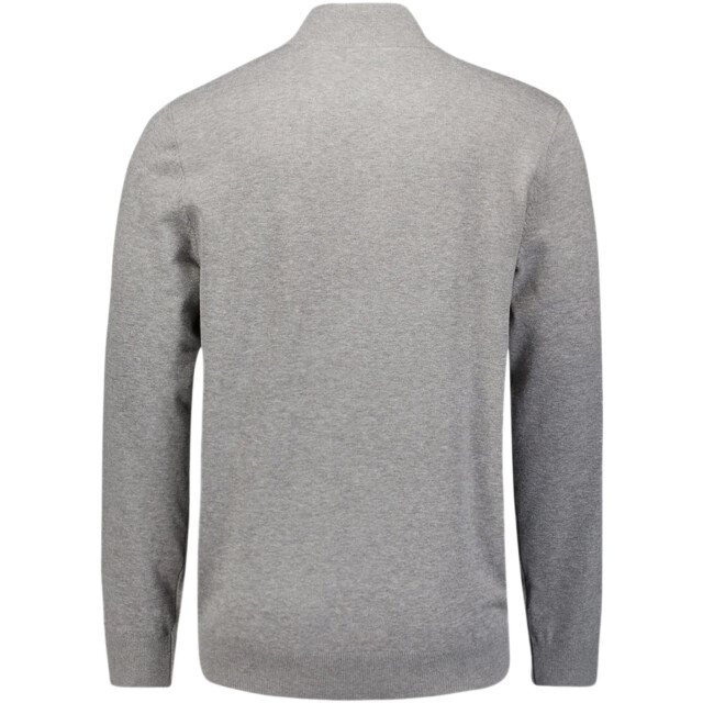 No Excess Pullover half zip 2 coloured melang grey melange N2185-102 large