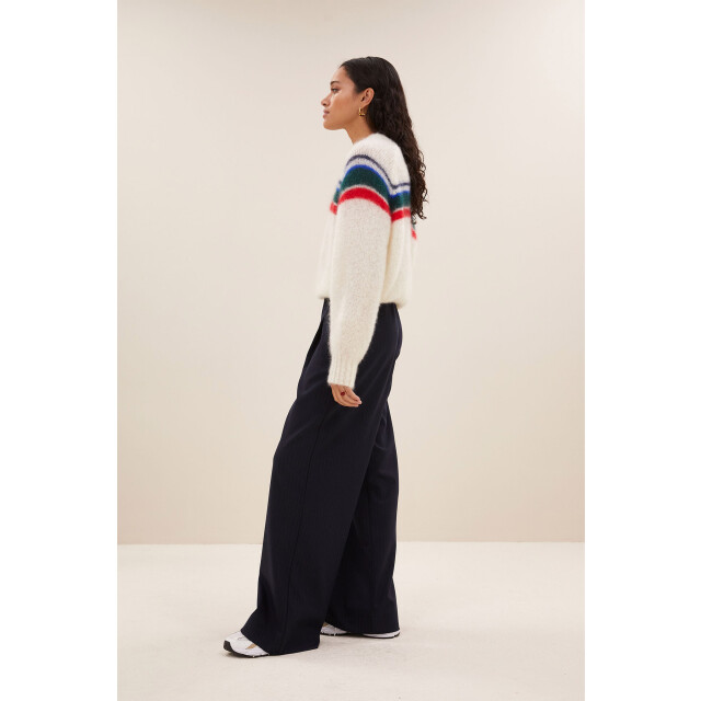 By-Bar Amsterdam Liam stripe pullover off white 25515004-010 large