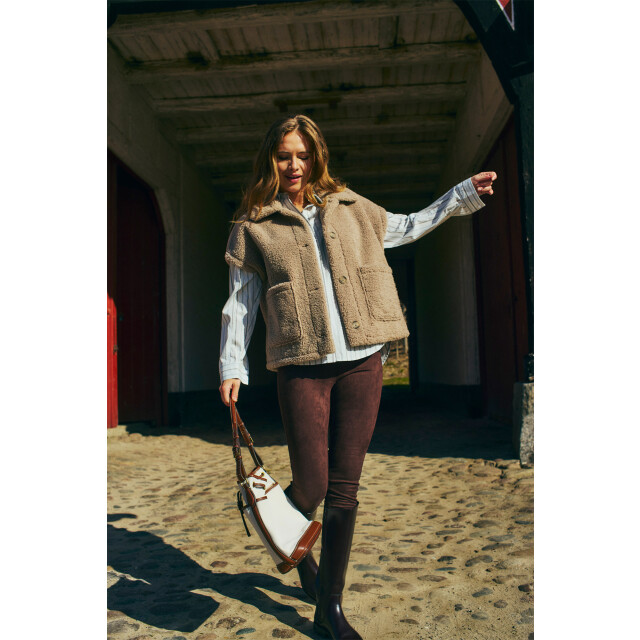 Free Quent Fqlamby waistcoat simply taupe 206965-7030 large