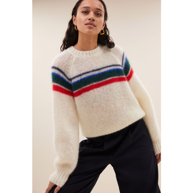 By-Bar Amsterdam Liam stripe pullover off white 25515004-010 large