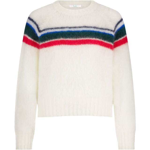 By-Bar Amsterdam Liam stripe pullover off white 25515004-010 large