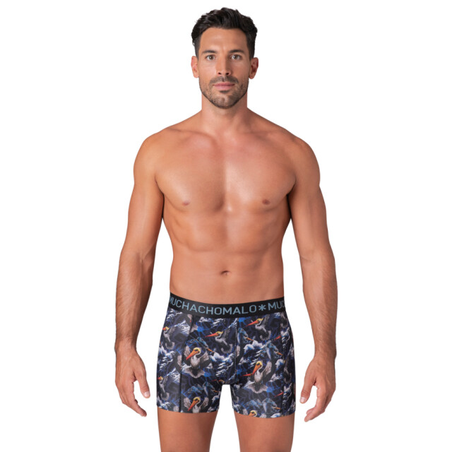 Muchachomalo Pelican fly 1010-01 print black heren boxers Print Black/PELICAN FLY 1010-01 large