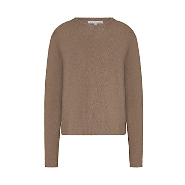 Red Button Sweater srb4642 fluffy mid brown SRB4642 Fluffy - Mid Brown large