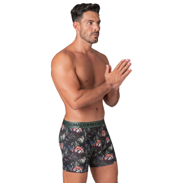 Muchachomalo Red panda 1010-01 print grey heren boxers Print Grey/RED PANDA 1010-01 large