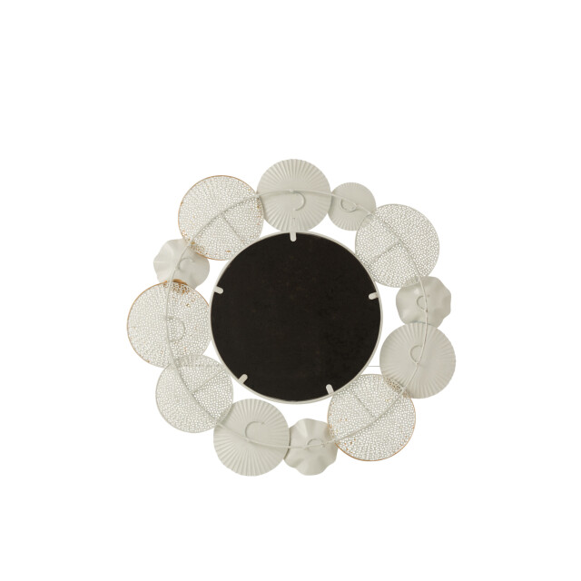 J-Line Mirror round circles metal white/gold 18624 large