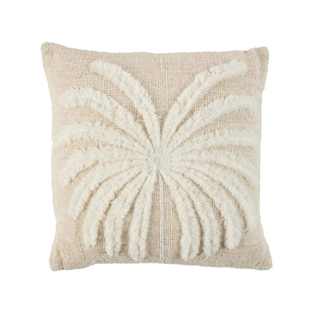 Bazar Bizar The isla palm cushion cover natural white BARI006NW-50x50 large