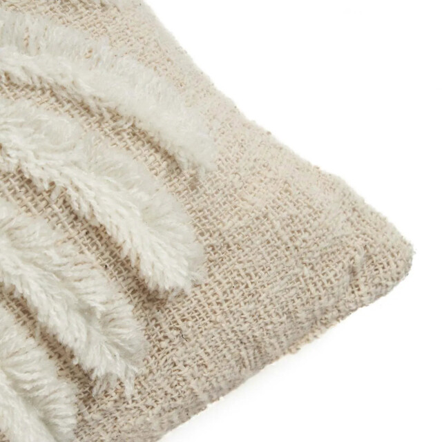 Bazar Bizar The isla palm cushion cover natural white BARI006NW-50x50 large