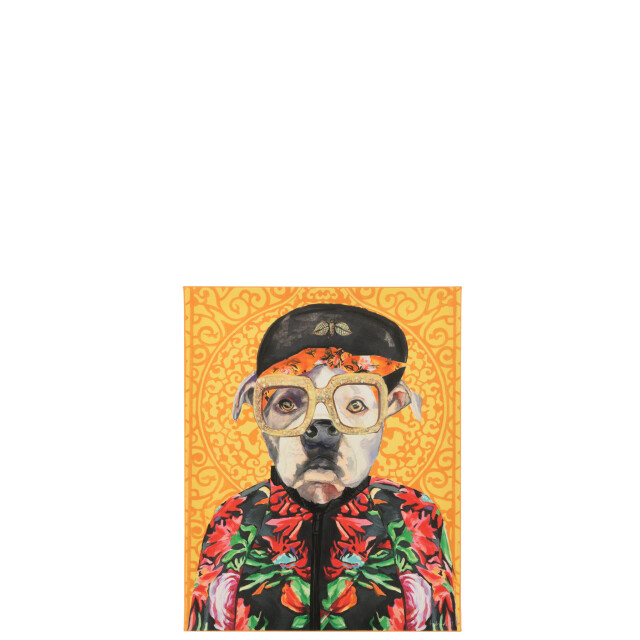 J-Line Wall deco dog popart canvas mix small 52404 large
