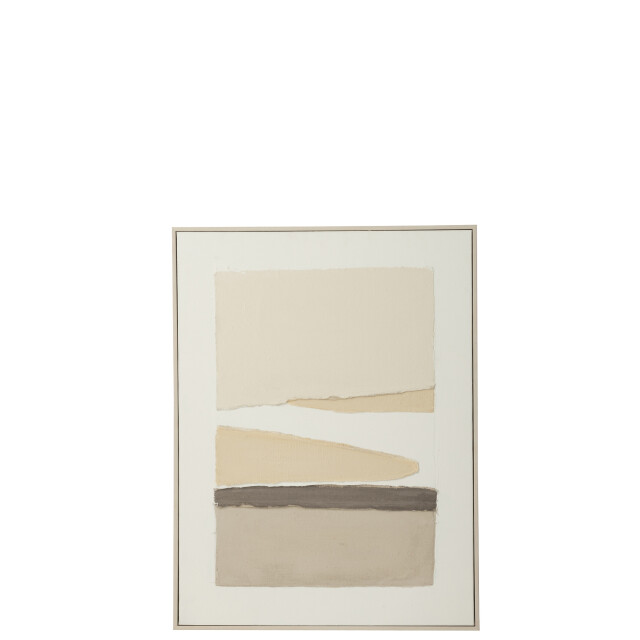 J-Line Painting mog canvas/pinewood mix 52475 large