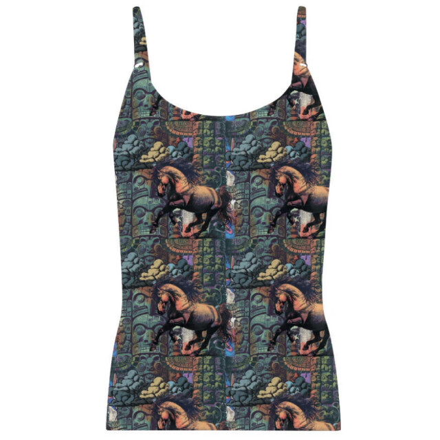 Muchachomalo Girls 1-pack singlet printed TOTEMHORSE1214-01J large