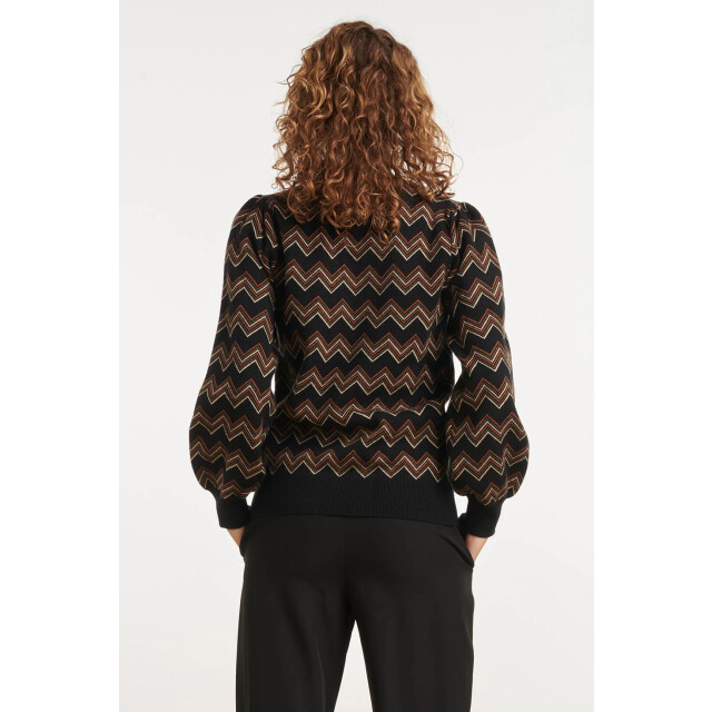 Smashed Lemon 24901 multicolour zigzagprint gebreide top | 24901-999-775 large