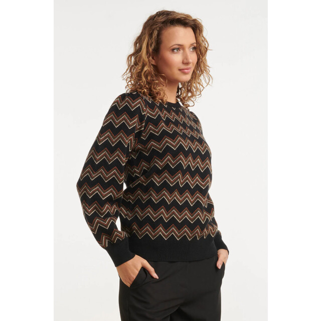Smashed Lemon 24901 multicolour zigzagprint gebreide top | 24901-999-775 large