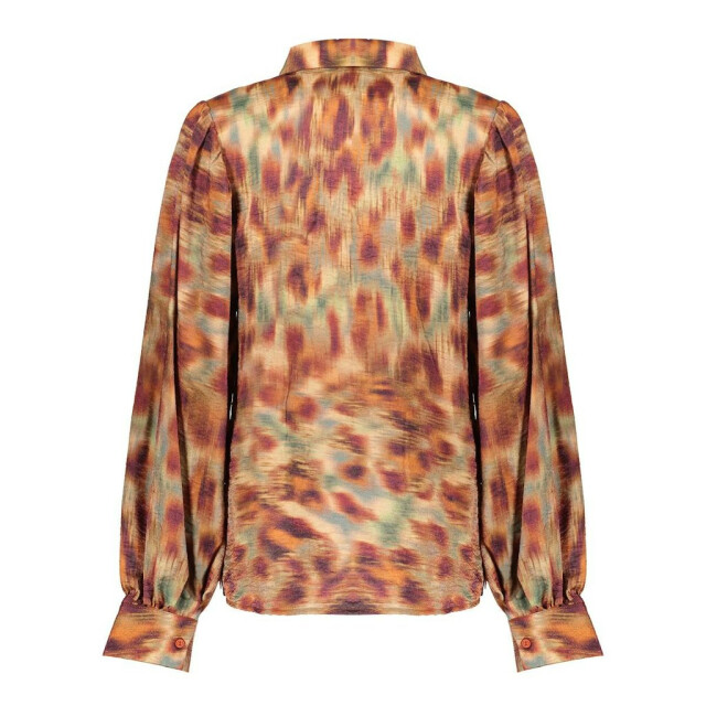 Geisha blouse print 53656-20 775 brown/orange 06615.820.0106 large