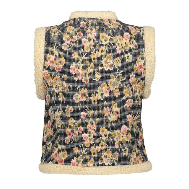 Geisha gilet print 55717-20 999 black/olive/pink 06226.990.0032 large