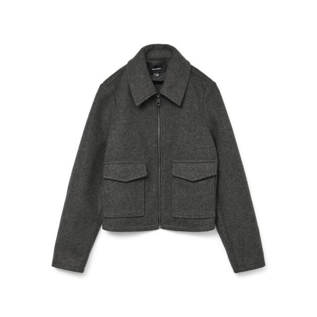 Vero Moda vmsafir short jacket ga noos 10331731 dark grey melange 06111.970.0009 large