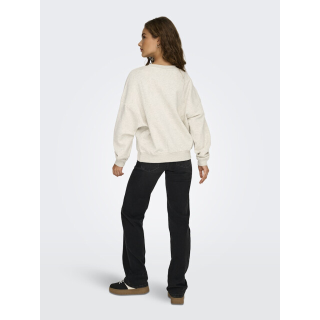 Jacqueline de Yong mesa l/s o-neck emb sweat jrs no 15370526 oatmeal 06721.940.0035 large