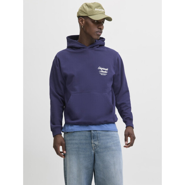 Jack & Jones jornorrebro typo back sweat hood sn 12283054 ocean cavern 05734.240.0022 large