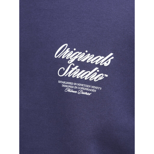 Jack & Jones jornorrebro typo back sweat hood sn 12283054 ocean cavern 05734.240.0022 large